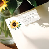 Mr. en mevrouw Waterverf Sunbloemen & Wildflower Etiket