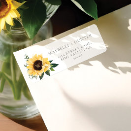 Mr. en mevrouw Waterverf Sunbloemen & Wildflower Etiket