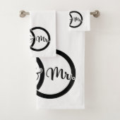 Mr. en Mr. Bath Towel Set - Wedding Gift Bad Handdoek (Insitu)