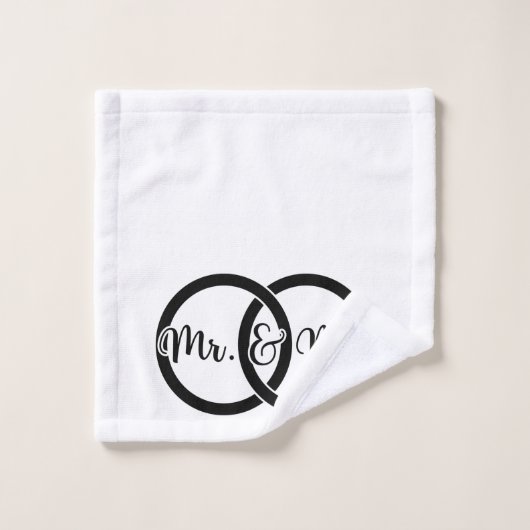 Mr. en Mr. Bath Towel Set - Wedding Gift Bad Handdoek (Wasdoekje)