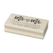 Mr en Mr Bow Stropdas Script Gay Bruiloft Rubber S Rubberstempel (Stempel)