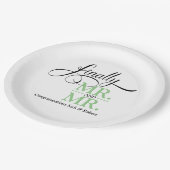 Mr en Mr Bruiloft Receptie Papier Bord (Gekanteld)