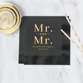 Mr. en Mr. Custom Wedding Monogram Folie Servetten