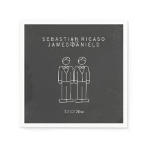 Mr en Mr Doodle Gay Wedding gepersonaliseerd