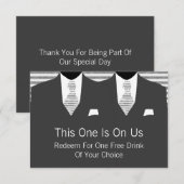 Mr en Mr Gray Suit en Stropdas Gay Wedding Bedankkaart (Voorkant / Achterkant)