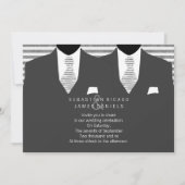 Mr en Mr Gray Suit en Stropdas Gay Wedding Kaart (Voorkant)