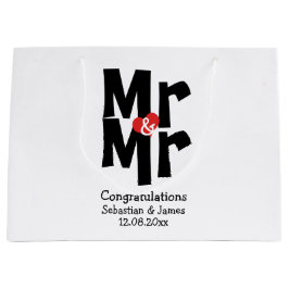 Mr en Mr Modern gepersonaliseerd zwart en rood Groot Cadeauzakje