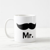 Mr en Mr Mustache Homo bruiloft Koffiemok (Links)