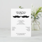 Mr en Mr Mustache Wedding Kaart (Staand voorkant)