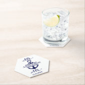 Mr. en Mr. Nautical Anchor Gay Wedding Kartonnen Onderzetters (Insitu)