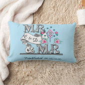 Mr. en Mr. Personalized Gay Wedding Gift Kussen (Deken)