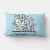 Mr. en Mr. Personalized Gay Wedding Gift Kussen (Voorkant)