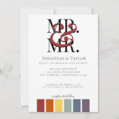Mr. en Mr. Rainbow Gay Elegant Wedding Aankondiging (Voorkant)