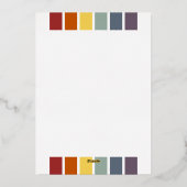 Mr. en Mr. Rainbow Gay Elegant Wedding Folie Uitnodiging (Achterkant)