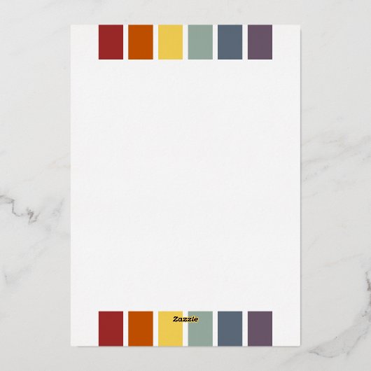 Mr. en Mr. Rainbow Gay Elegant Wedding Folie Uitnodiging (Achterkant)