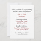 Mr en Mr Red Damask Two Grooms Photo Wedding Kaart (Achterkant)