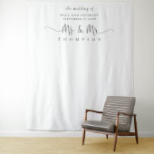 Mr en Mr Script Huwelijksfotobackdrop voor homo's Wandkleed (In situ)