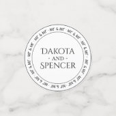 Mr. en Mr. Simple Modern Black White Party Confetti (Kleine voorkant)