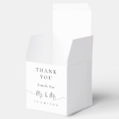 Mr. en Mr. Stylish Script Swashes Wedding Dank u Bedankdoosjes (Geopend)