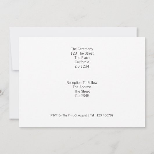 Mr en Mr Suit en Red Stropdas Gay Wedding Aankondiging (Achterkant)