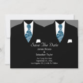 Mr. en Mr. Suit en Stropdas Gay Save the Date Wedd (Voorkant)