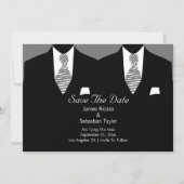 Mr. en Mr. Suit en Stropdas Gay Save the Date Wedd (Voorkant)