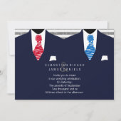 Mr. en Mr. Suit en Stropdas Gay Wedding (Blue Red) Kaart (Voorkant)