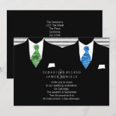 Mr. en Mr. Suit en Stropdas Gay Wedding Kaart (Voorkant / Achterkant)
