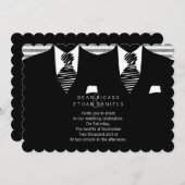 Mr. en Mr. Suit en Stropdas Gay Wedding Kaart (Voorkant / Achterkant)