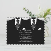 Mr. en Mr. Suit en Stropdas Gay Wedding Kaart (Staand voorkant)