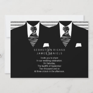 Mr. en Mr. Suit en Stropdas Gay Wedding Kaart