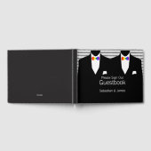 Mr en Mr Suit Rainbow Bow Stropdassen Gay Wedding  Gastenboek (Volledig)