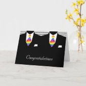 Mr. en Mr., twee gefeliciteerde Grooms Wedding Kaart (Gele Bloem)