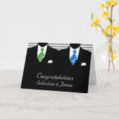 Mr. en Mr., twee gefeliciteerde Grooms Wedding Kaart (Gele Bloem)