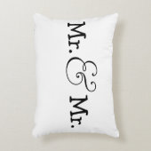 Mr en Mr Two Groom Gay Huwelijkscadeau Decoratief Kussen (Voorkant(Verticaal))