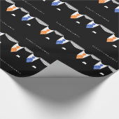 Mr. en Mr. Two Grooms in Stropdassen Wedding Cadeaupapier (Hoek)