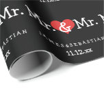 Mr. en Mr. Two Grooms Wedding Cadeaupapier<br><div class="desc">Mr. en Mr Gay Wedding cadeaupapier ...  perfect voor de twee grooms ...  meneer en meneer gepersonaliseerde inpakpapierrol voor de burgerlijke ceremonie / bruiloft / verjaardag van Ricaso</div>