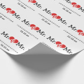 Mr. en Mr. Two Grooms Wedding Cadeaupapier (Hoek)