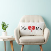 Mr. en Mr. Two Grooms Wedding Gift Kussen (Stoel)