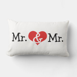 Mr. en Mr. Two Grooms Wedding Gift Kussen