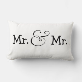Mr. en Mr. Two Grooms Wedding Gift Kussen