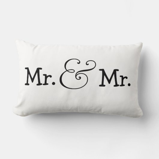 Mr. en Mr. Two Grooms Wedding Gift Kussen (Voorkant)