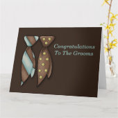 Mr en Mr., Two Grooms Wedding Kaart (Gele Bloem)