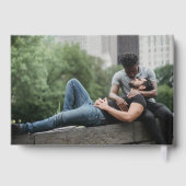 Mr. en Mr. typografie zwarte homo trouwfoto Gastenboek (Achterkant)