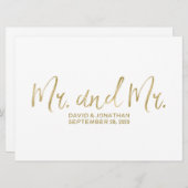 "Mr. en Mr." Weddenschap | Stylish Gold Gay (Voorkant / Achterkant)