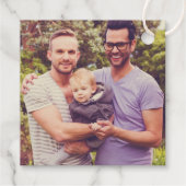 Mr en Mr Wedding Monogram voor Two Grooms Gold Bedankjes Labels (Achterkant)