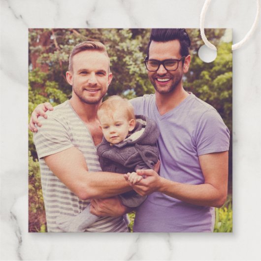 Mr en Mr Wedding Monogram voor Two Grooms Gold Bedankjes Labels (Achterkant)