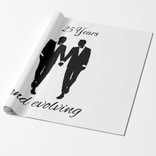 Mr. en Mr. wrapping papier wit en zwart (Uitgerold)