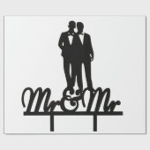 Mr. en Mr. wrapping papier wit en zwart (Vlak)