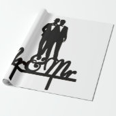 Mr. en Mr. wrapping papier wit en zwart (Uitgerold)